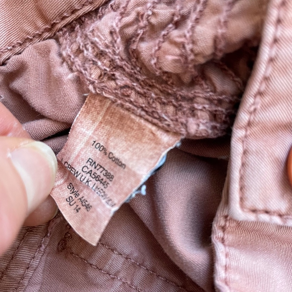 Madewell | dusty rose camp stitch slouch straight crop utility cargo pant chino - Picture 10 of 15
